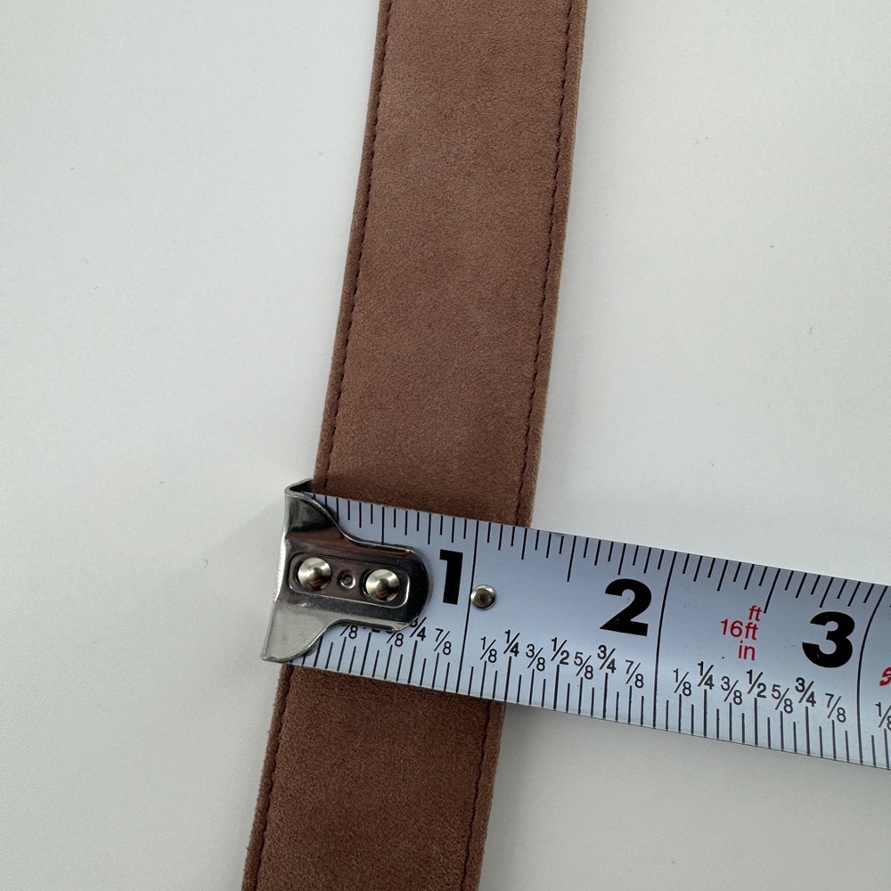 PRADA Suede Leather Blush Belt Size 80/32 1C 5379 Women Made In Italy - Picture 12 of 14